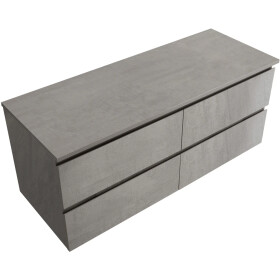 CERANO - Kúpeľňová skrinka Carole + doska pod umývadlo Navira Slim - 18 mm - betónovo šedá - 120x49,8x46 CER-8050BD82983
