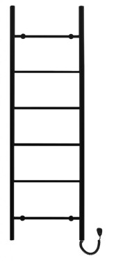 Instalprojekt - Elektrický sušiak PRIMAVERA - Farebnica - C31 čierna matná, Rozmery sušiakov - 500 × 1600 × 88 - 98 mm, 120 W RADPRI501631