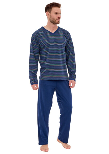 Pánske pyžamo Cornette 139/42 5XL Tm. modrá