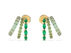 Guess Dámske pozlátené náušnice Crazy Earrings JUBE03307JWYGGNT/U