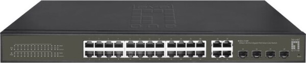 LevelOne LevelOne GES-2128P łącza sieciowe Zarządzany L2 Gigabit Ethernet (10/100/1000) Obsługa PoE Čierny