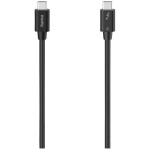 Hama Thunderbolt prepojovací kábel Thunderbolt ™ (USB-C ®) zástrčka, Thunderbolt ™ (USB-C ®) zástrčka 0.8 m čierna 00200659 dvojžilový tienený, #####8K UHD; 00200659