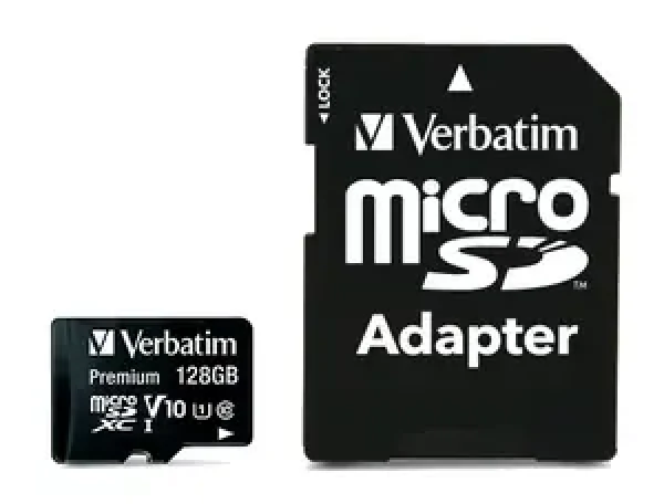 Verbatim Premium microSDXC Pre 128GB + Adaptér / Pamäťová karta / UHS-I (U1) / Class 10 / V10 / R: až 90MBs / W: 10MBs (44085-V)
