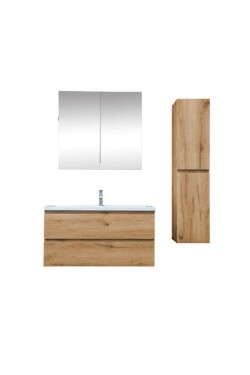 Kúpeľňová skrinka s umývadlom SAT B-Way 99x50x45 cm dub mat KSETBWAY23 KSETBWAY23