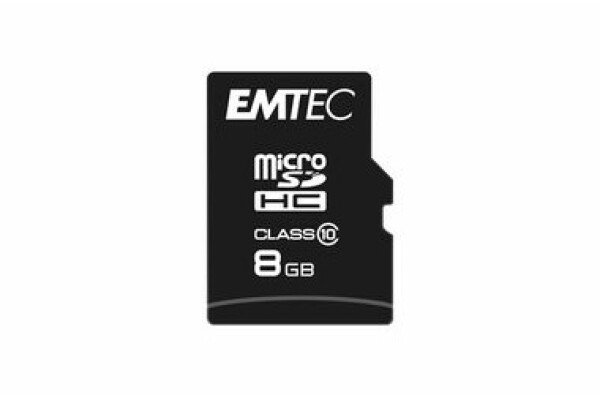 EMTEC Classic micro SDHC karta 64GB + adaptér SD / Class 10 / čítanie: 20MBs / zápis: 12MBs / vhodné na bežné použitie (ECMSDM64GXC10CG)