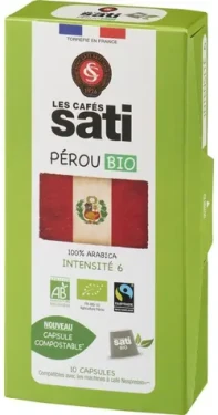 Les Cafés Sati Peru Bio Nespresso 10 ks / Kapsľová káva (100002128234)