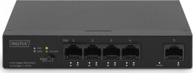 Digitus Switch niezarządzalny DIGITUS 4x Gigabit Ethernet, PoE af/at 60W, 1 port uplink, desktop