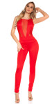 Sexy Koucla jumpsuit with Sexy net-applications red