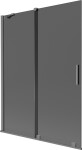 MEXEN/S - Velár dvojkrídlová posuvná vaňová zástena 130 x 150, grafit, grafit metal 896-130-000-41-95
