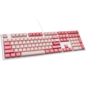 Ducky One 3 Cherry MX-Speed-Silver ružová / herná klávesnica / mechanická / drôtová USB-C / US (DKON2108-PUSPDGOWWPC2)