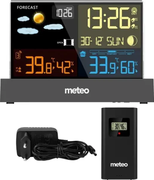 Meteo SP110C čierna / Meteostanica / DCF