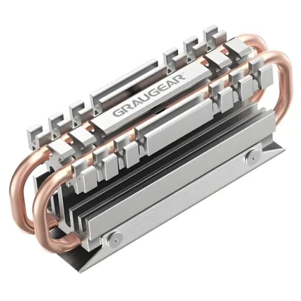 GrauGear G-M2HS06 / Pasívny chladič M.2 SSD / M.2 2280 / hliník, meď / 2 tepelné trubice (G-M2HS06)
