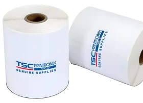 TSC Etiketa TT 102 x 102 mm / Etiketa do tlačiarne štítkov / jadro 25 mm / nepotiahnuté / trvalé lepidlo / 18 roliek (38-G102102-12LF)