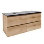Kúpeľňová skrinka s krycou doskou SAT B-Way 119x50x45 cm dub mat BWAY2120OAKZ BWAY2120OAKZ