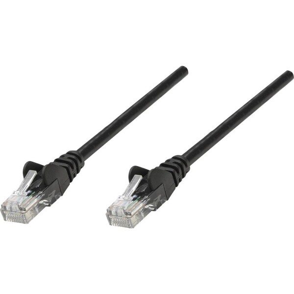 Intellinet 735476 RJ45 sieťové káble, prepojovacie káble CAT 6 S/FTP 3.00 m čierna pozlátené kontakty 1 ks; 735476
