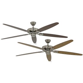 CasaFan CLASSIC ROYAL 180 BN Eiche ant./Nussbaum stropný ventilátor 66 W (Ø x v) 180 cm x 305 mm chróm (kartáčovaný); 518015