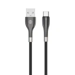 Forever Sleek Kábel USB-A (M) - USB-C (M) 1m čierna / 3 A (5900495082695)