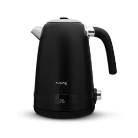 Huslog Rýchlovarná kanvica s LCD displejom nerezová čierna / 2200 W / 1,7 l / 40-100 ° C / otočná základňa (OWN000149)