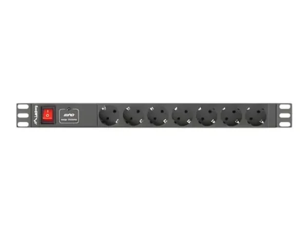 Lanberg PDU čierna / Zásuvková lišta do racku / 19" / 1U / 7x Schuko / 16 A / 2 m (PDU-07F-0200-BK)