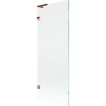 MEXEN/S - Lunar L vaňová zástena FIX 70 x 150, transparent, ružové zlato 897L-070-000-60-00