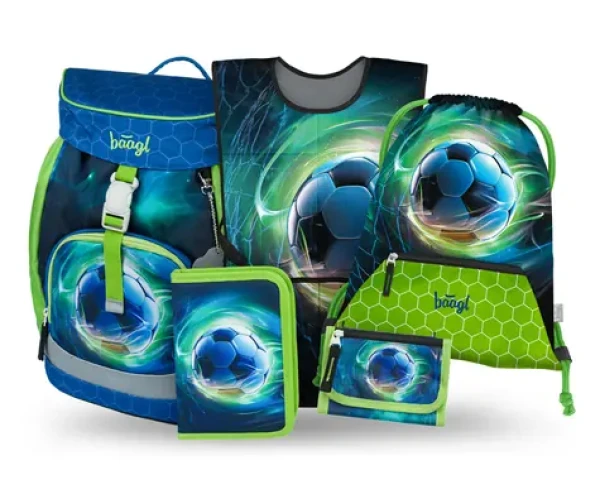 BAAGL SET 5 Airy Futbal Lopta: batoh, peračník, sáčok, zástera, peňaženka (A-36562)