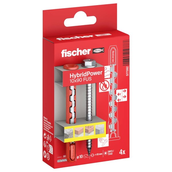 Fischer HybridPower sada hmoždiniek 90 mm 577392 4 ks; 577392