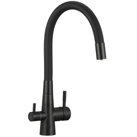 Laveo - Riveco - drezová batéria s elastickým ramenom,, pripojenie k vodnému filtru, čierna BRI_B68D