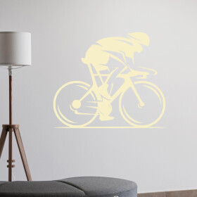 Veselá Stena Samolepka Cestný cyklista Farba: béžová, Veľkosť: 60 x 50 cm