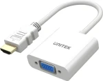 Unitek Y-6333C01 biela / Adaptér HDMI na VGA / Full HD 60Hz / 0,15 m (Y-6333C01)