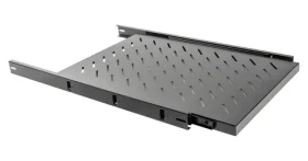 Lanberg Posuvná polica do racku 465x750 mm čierna / Polica do racku / 19" / 1U / nosnosť 60 kg (AK-1011-B)