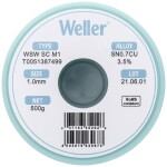 Weller WSW SC M1 spájkovací cín bez olova cievka Sn0,7Cu 500 g 1 mm; T0051387499