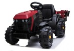 Mamido Detský elektrický traktor Farmer s vlečkou a lopatou červený