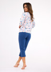 Cornette 732/452 Amelia 2 3/4 M-2XL dámske pyžamo white-marine XL