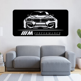 Veselá Stena Samolepka Rýchle auto Farba: černá, Veľkosť: 80 x 40 cm