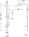 MEXEN/S - Q22 chróm sprchový stĺp 798222295-00