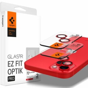 Spigen Glass EZ Fit Optik Pre ochranné sklo na fotoaparát pre Apple iPhone 14/iPhone 14 Plus 2ks červená (AGL05605)