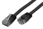 Goobay plochý čierna / Patch kábel / Cat6 / U/UTP / 5 m / RJ-45 (95387)