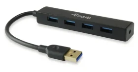 Equip / USB hub / 4X USB-A 3.0 / 5 Gbps / čierna (128953)