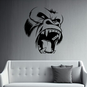 Veselá Stena Samolepka King Kong Farba: černá, Veľkosť: 100 x 84 cm
