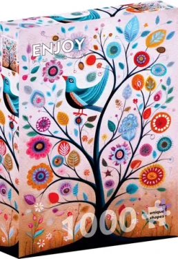 ENJOY Puzzle Kiež modrý vták šťastia priletí na tvoj strom