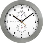 Hama 4ama DCF-Rad.Wallclock PG-300 30cm Thermo/Hygrom. silv. 186344