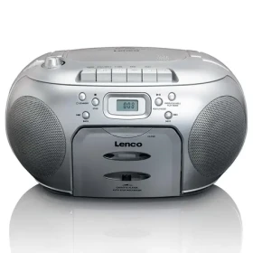 Lenco SCD-420 strieborná / FM rádio / CD amp; kazetový prehrávač / 2x2W / 3.5mm jack (SCD420SILBER)