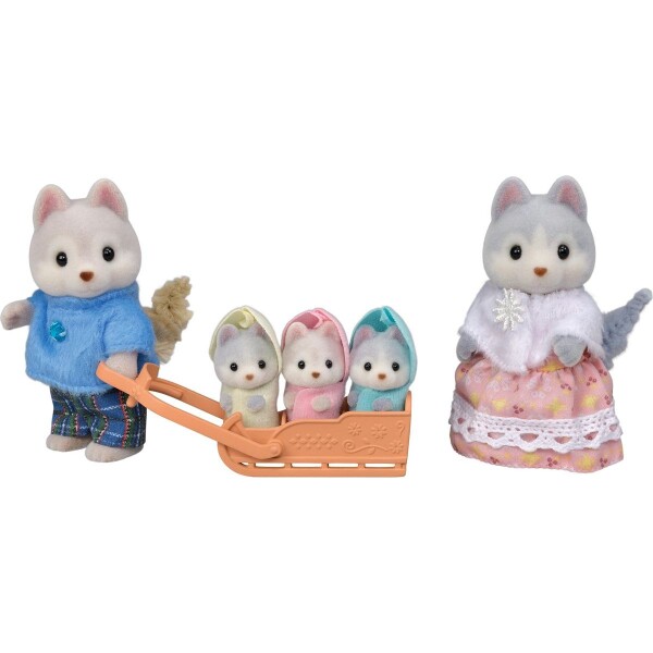 Sylvanian Families Rodina Husky s trojčatami