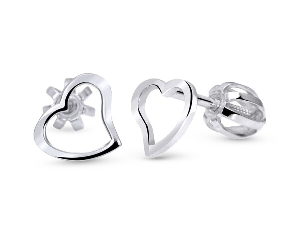Cutie Jewellery Srdiečkové náušničky z bieleho zlata C2760-30-X-2