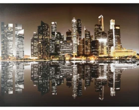 Obraz na plátne Mesto v noci, 70x50 cm%