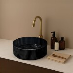 REA - Umývadlo na dosku Ingrid 36x36 Black REA-U8520