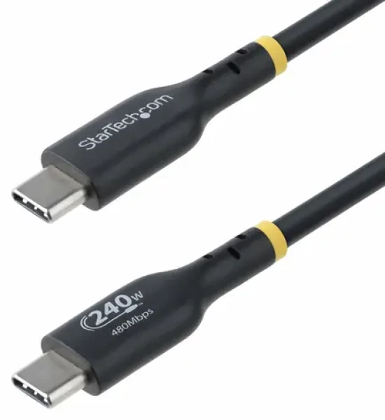 StarTech USB-C 240W PD čierna / Nabíjací kábel / USB-C - USB-C / 4 m (USB2EPR4M)