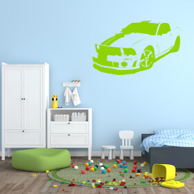 Veselá Stena Samolepka Auto Mustang Farba: zelená, Veľkosť: 80 x 50 cm
