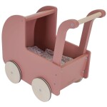 Little Dutch Kočík pre bábiky drevený s perinkou Kvety a motýle