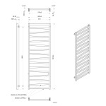 SAPHO - ZIG vykurovacie teleso 600x1810 čierna mat ZG619B